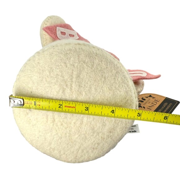 Halloween Felt Happy Ghost Pink BOO Banner 8" Weighted Greeter Sitter Decor NEW - Picture 10 of 10